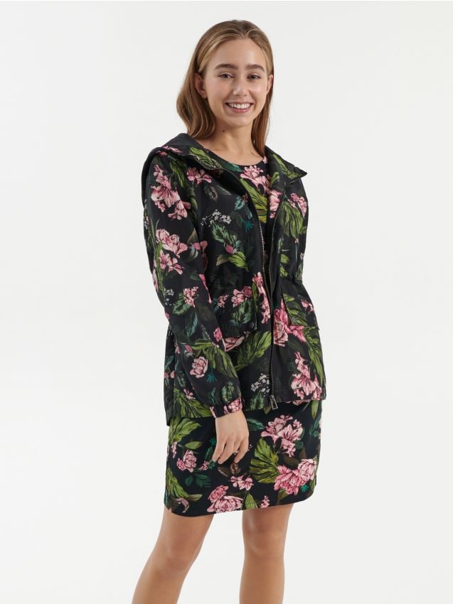 Kapuutsiga parka - must - HOUSE