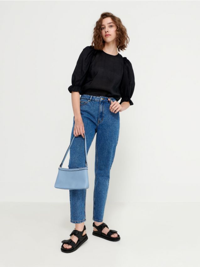 Blugi mom fit ECO AWARE - albastru - 8945H-57J - HOUSE