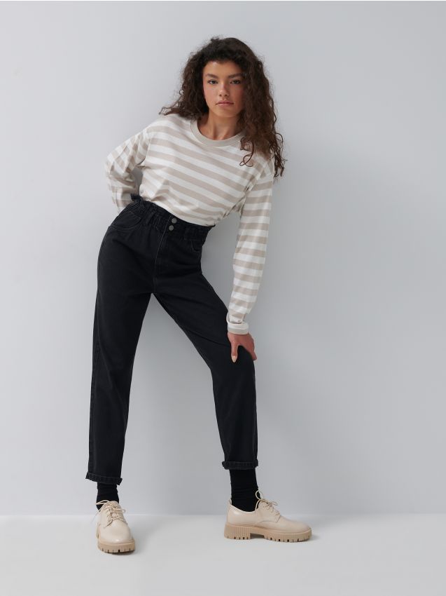 Mom fit traperice - crno - 8946H-99J - HOUSE