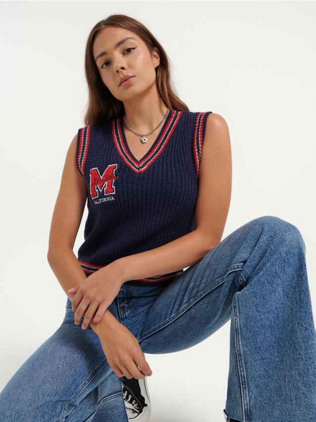 Gilet in maglia - Blu scuro - HOUSE