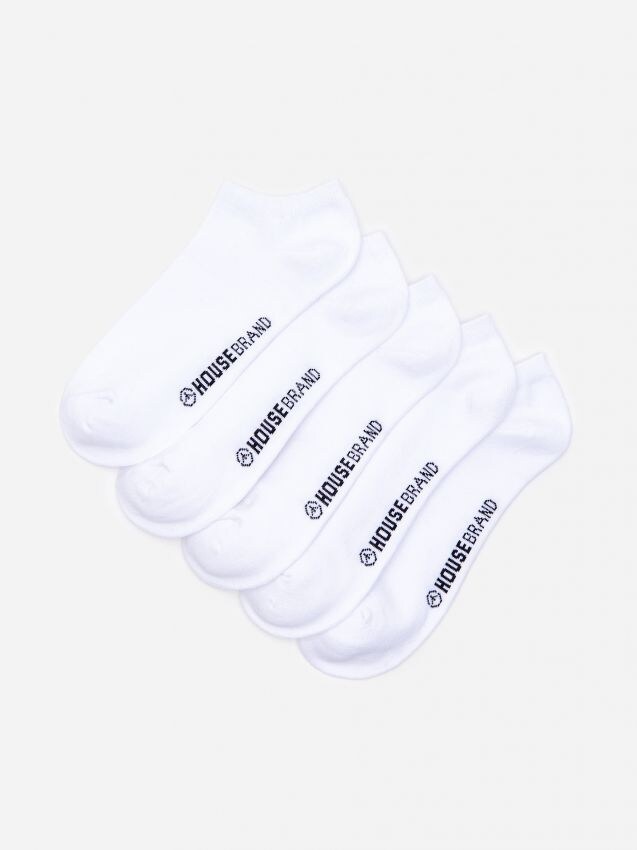 5 pack șosete basic - alb - WN701-00X - HOUSE