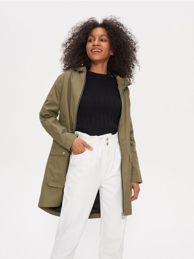 Парка с капюшоном Basic - khaki - XE257-87X - HOUSE
