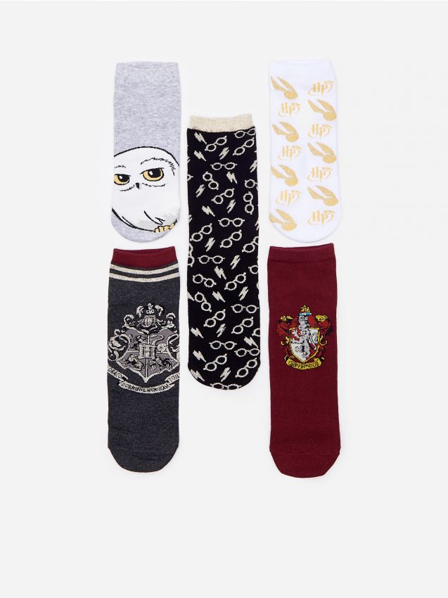 Set de 5 perechi de șosete Harry Potter - multicolor - XG761-MLC - HOUSE