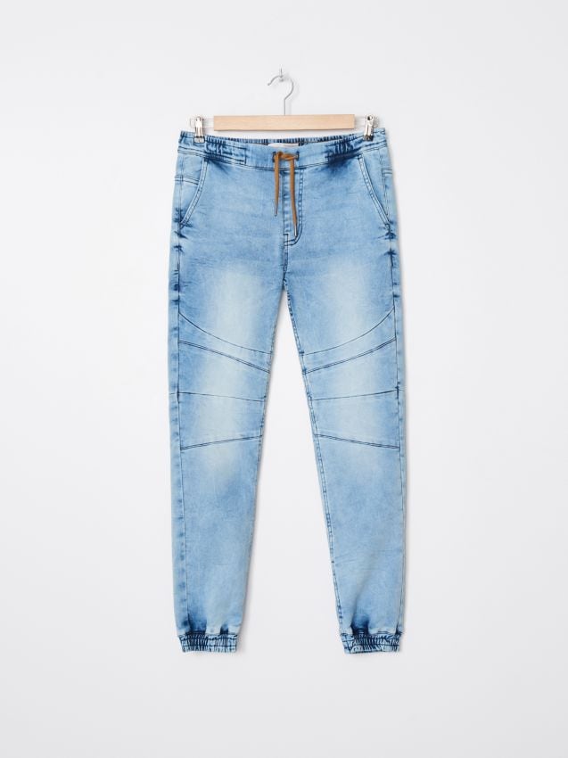 Denimové joggery slim - modrá - XL189-50J - HOUSE