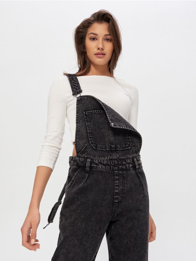 Denim-Latzhose - schwarz - XM200-99J - HOUSE