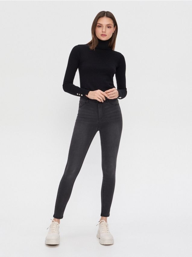 Jeansy high waist skinny - inny - XN037-86J - HOUSE
