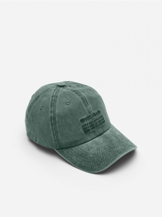 Baseballová kšiltovka s efektem plísňového seprání - khaki - XP018-87X - HOUSE