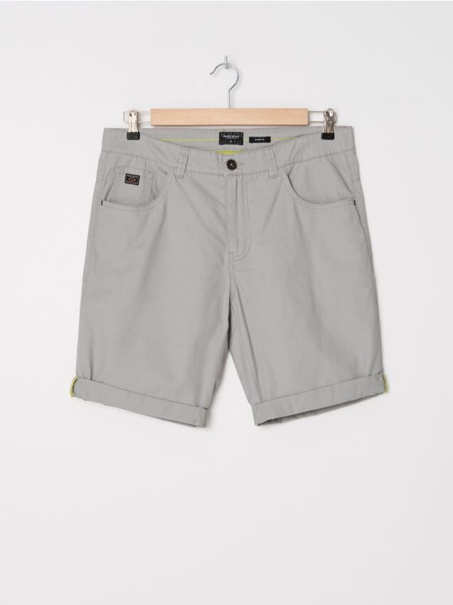 Pantaloni scurți basic, din stofă - gri deschis - XP735-09X - HOUSE