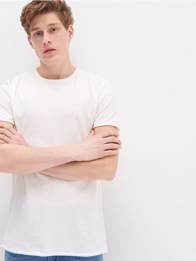 Tricou din bumbac organic - fildeș - YE245-01X - HOUSE