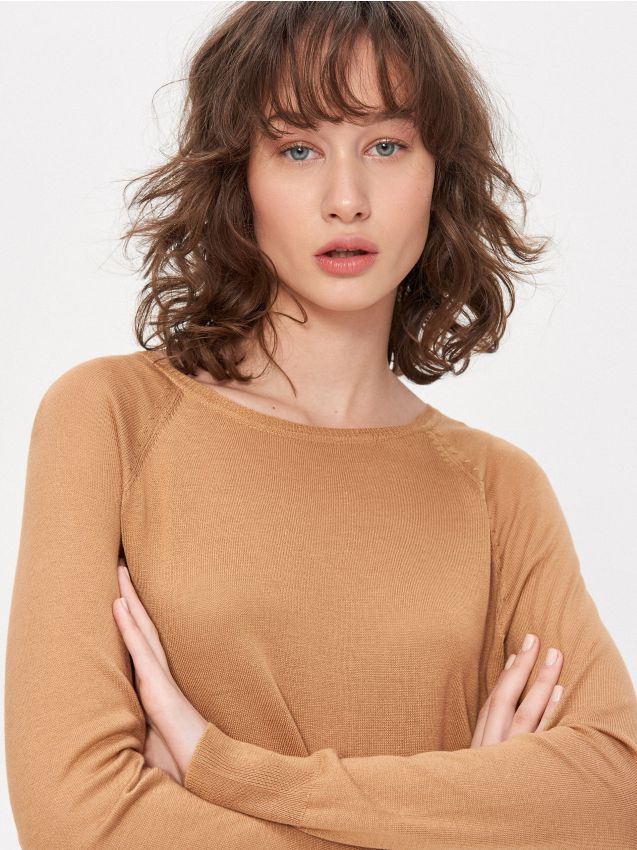 Pulover Basic - maro - YE559-82X - HOUSE