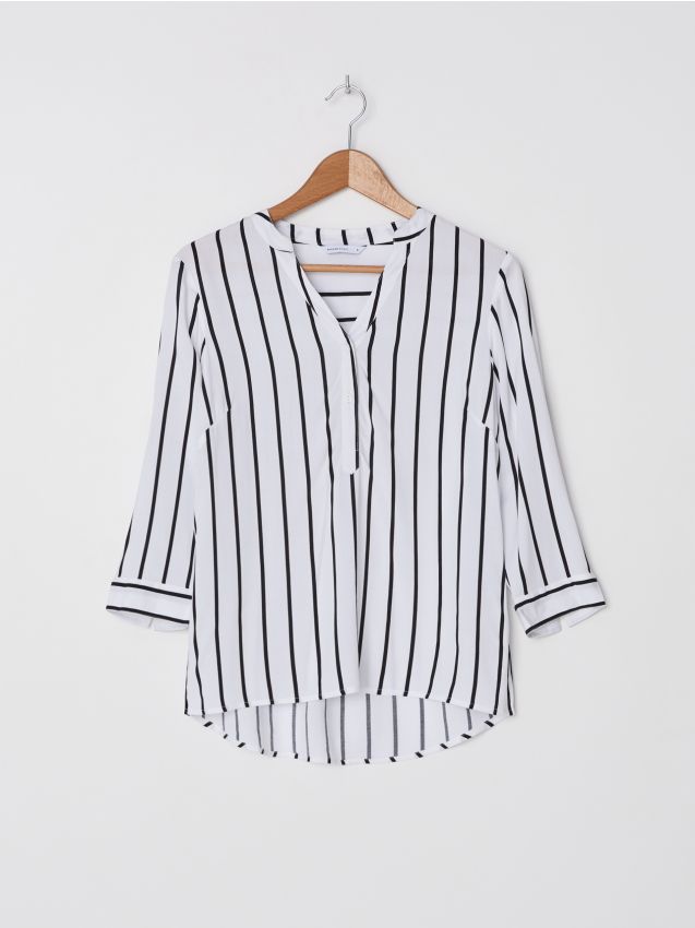 Bluse mit Knöpfen - weiß - YF643-01X - HOUSE