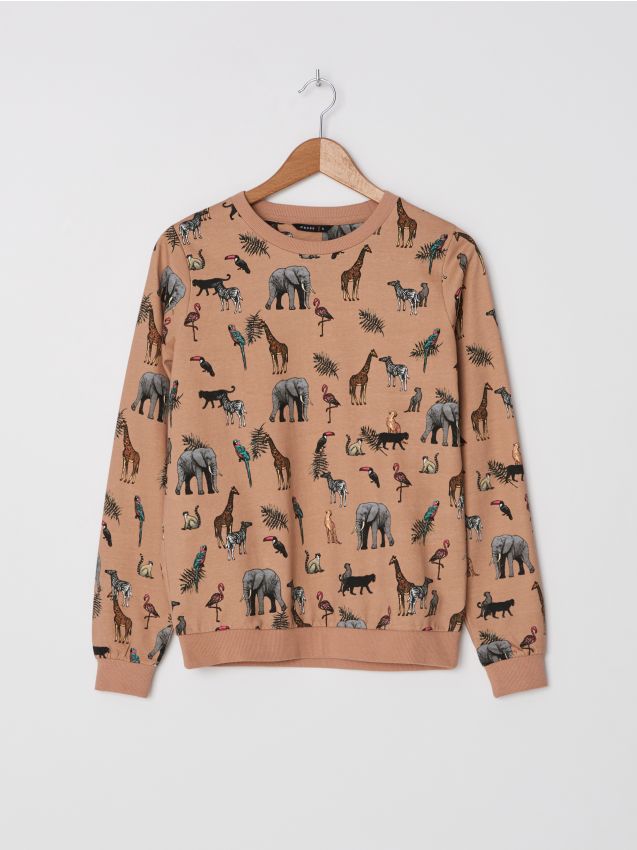Bluza z nadrukiem all over - wielobarwny - YH235-MC1 - HOUSE