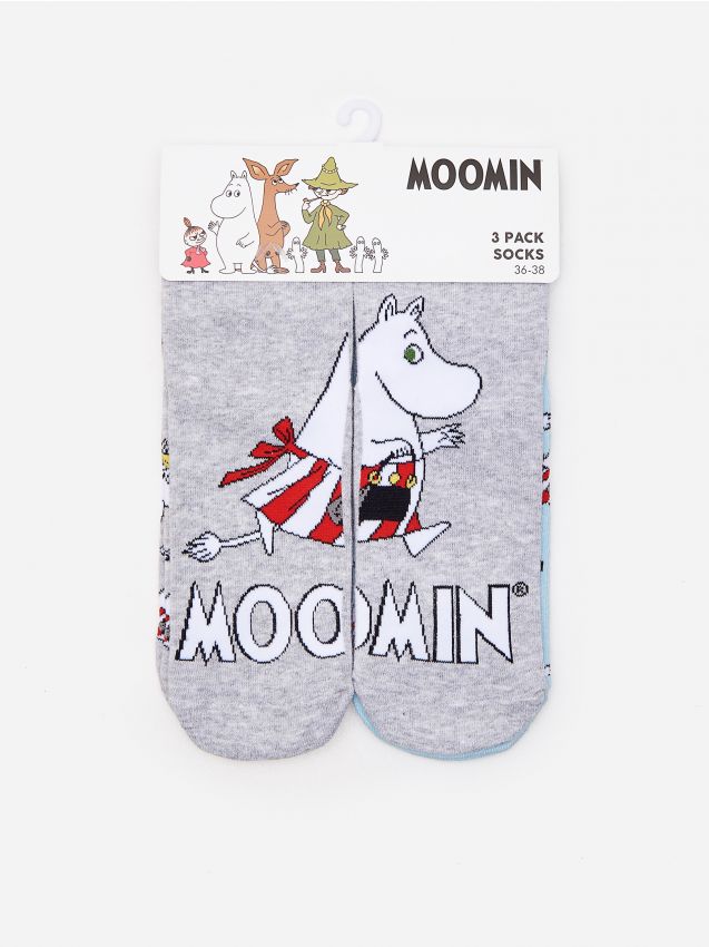 Шкарпетки Moomin, 3 пари - різнобарвний - YH311-MLC - HOUSE