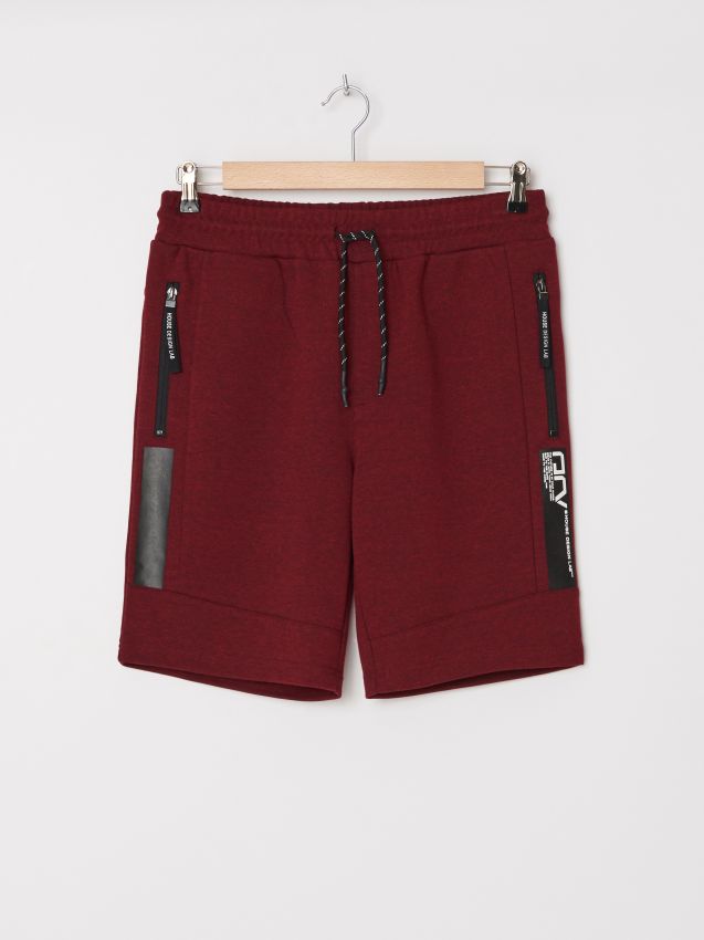 Pantaloni scurți din jerseu de bumbac - roșu - YK939-33M - HOUSE