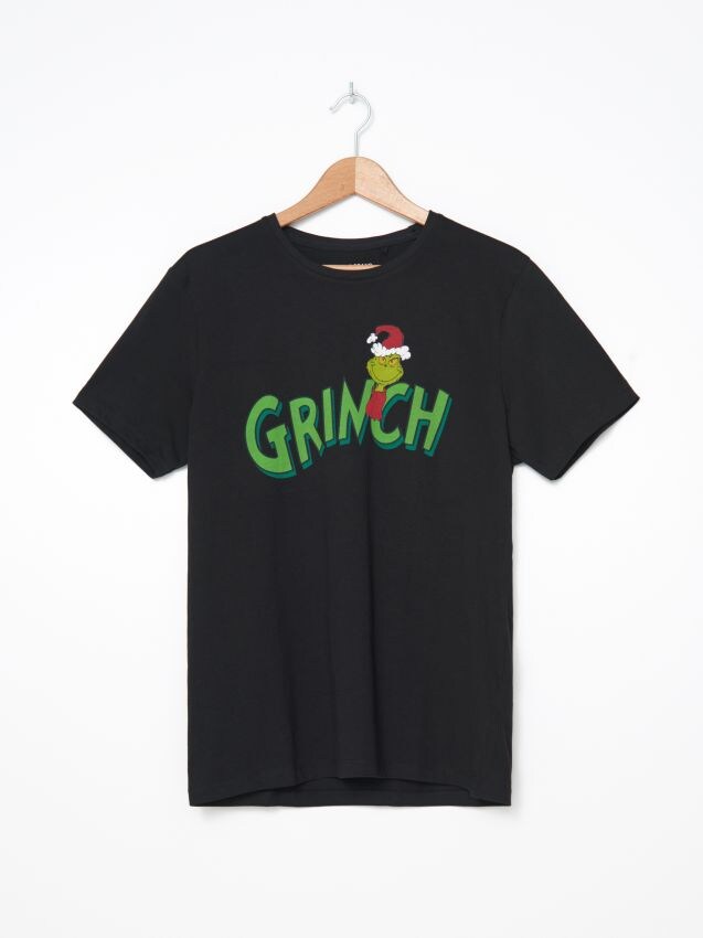 Tricou cu imprimeu Grinch - negru - YL385-99X - HOUSE