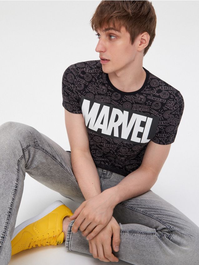 Majica kratkih rukava Marvel - crno - YL847-99X - HOUSE