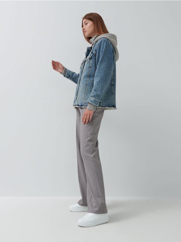 Jakna iz džinsa s kapuco - blue jeans - YM478-55J - HOUSE