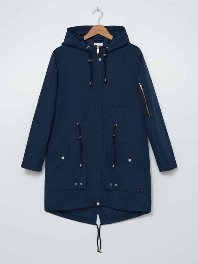 Kapucnis parka - tengerészkék - YN049-59X - HOUSE