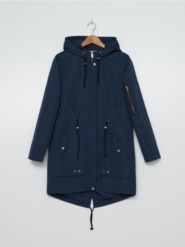 Parka s kapucňou - tmavomodrá - YN049-59X - HOUSE