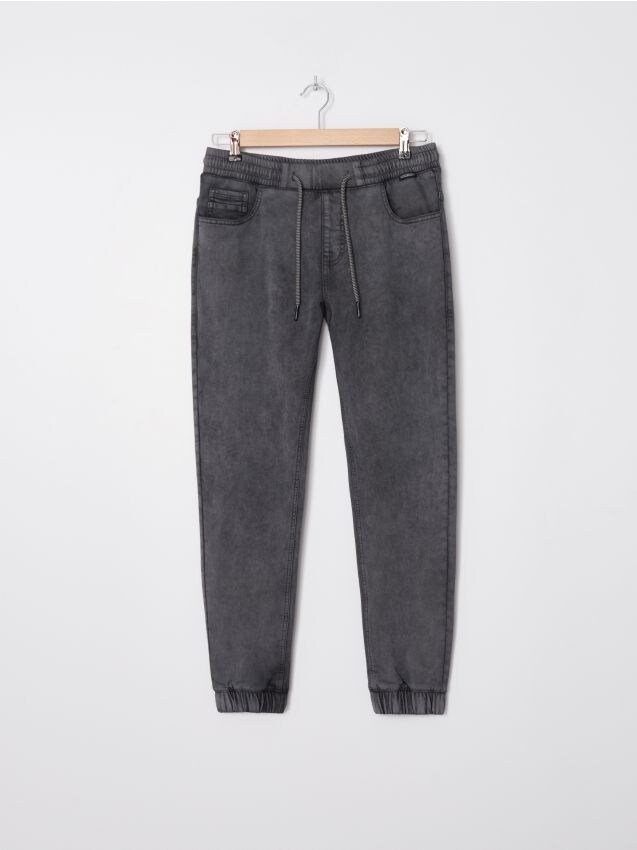 Denimowe joggery - szary - YO880-90J - HOUSE