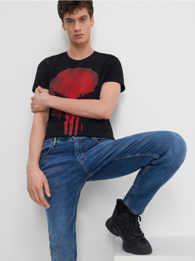 Джинсы slim fit из органического хлопка - Темно-синий - YO889-59J - HOUSE