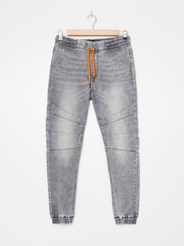 Jogger hlače od trapera - siva - YO900-90J - HOUSE