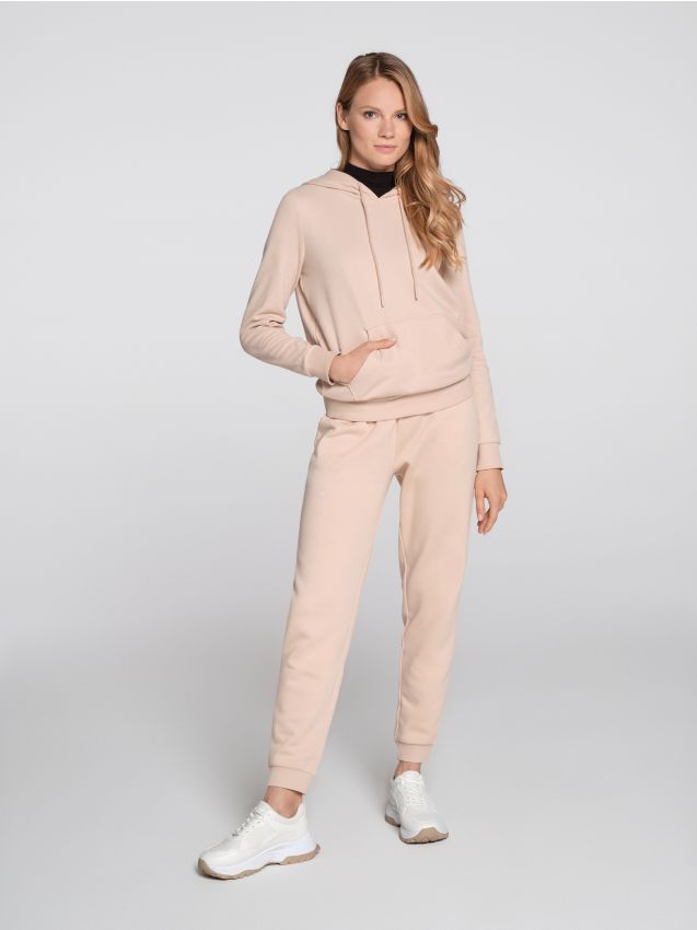 Pantaloni jogger basic - bej - ZF957-08X - HOUSE