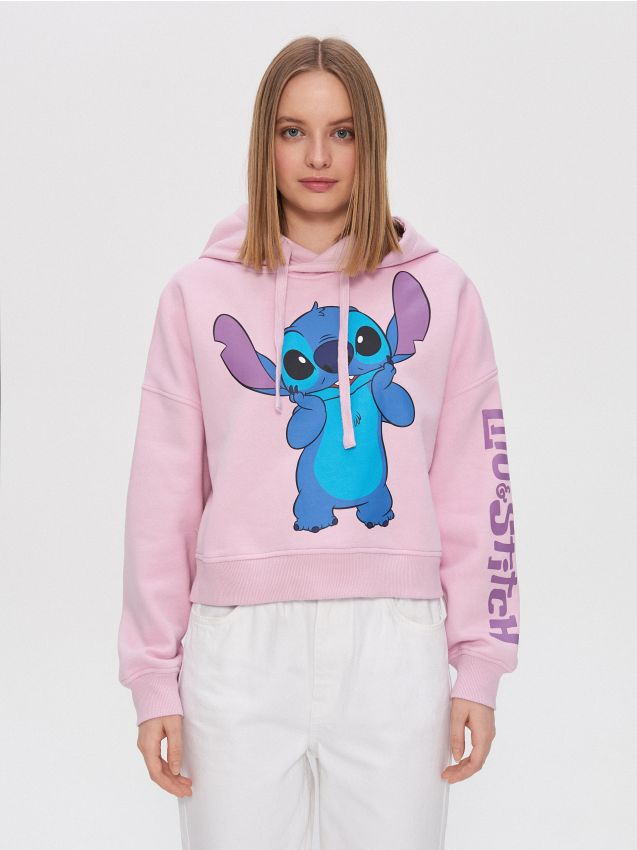 Худи с принтом Lilo & Stitch - Розовый - ZK411-39X - HOUSE
