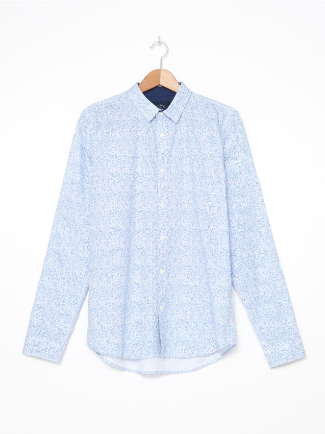 Vzorovaná košile slim fit - light blue - ZK986-50X - HOUSE