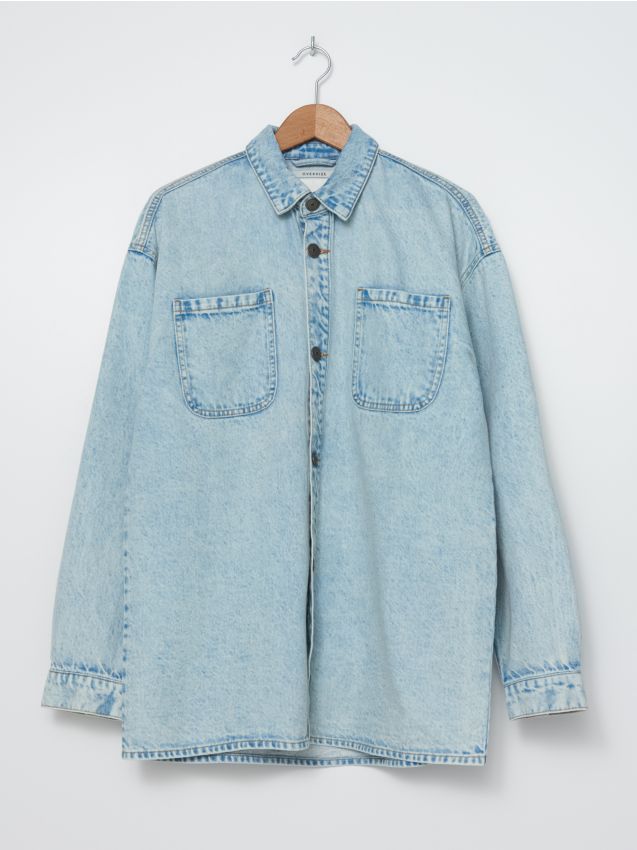 Джинсова рубашка oversize - light blue - ZK994-50X - HOUSE