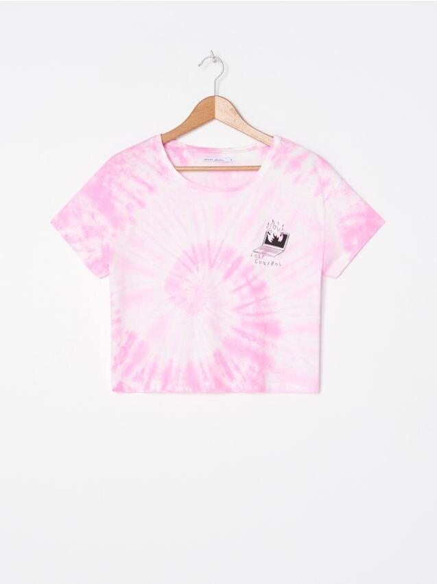 Tricou cu efect tie-dye și imprimeu - multicolor - ZO260-MLC - HOUSE