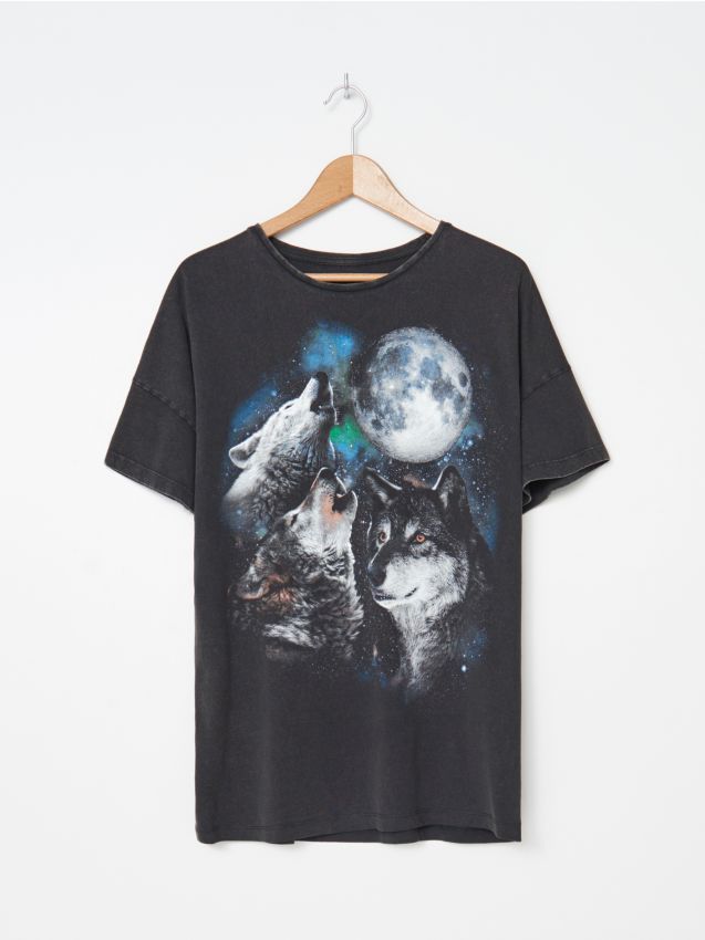 Tricou cu imprimeu - dark grey - ZO263-90X - HOUSE