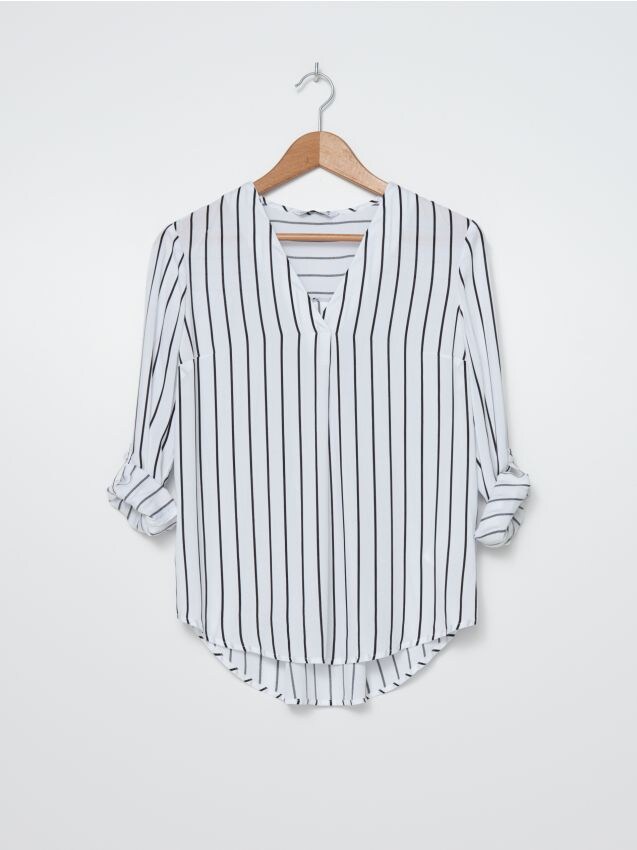 Patterned blouse in viscose - white - ZV655-00X - HOUSE