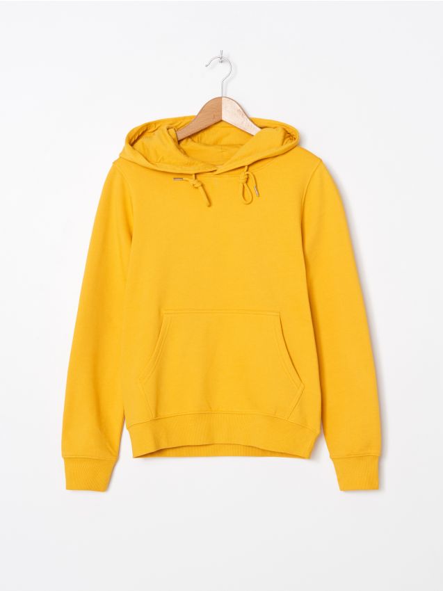 Bawełniana bluza z kapturem basic - amber - ZV748-18X - HOUSE