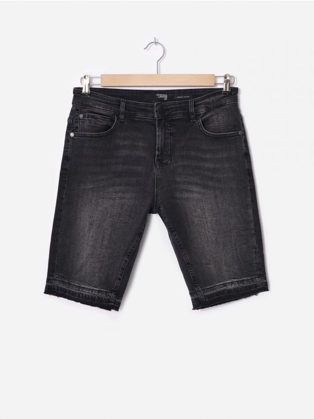 Denim kratke hlače - črna - ZW964-99J - HOUSE