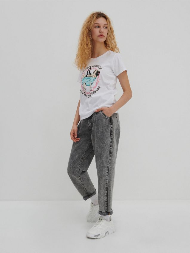 Printed T-shirt - white - ZX225-00X - HOUSE