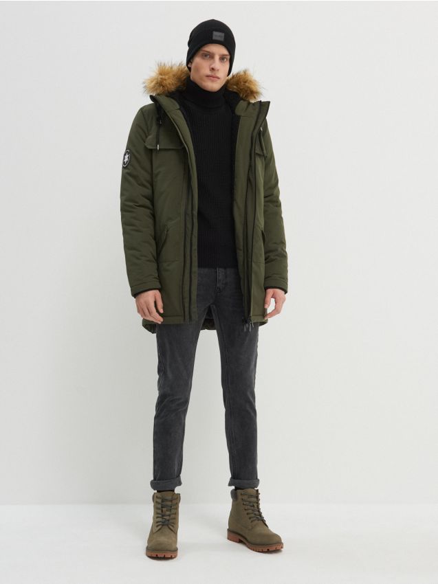 Kapucnis parka - brownish green - ZX565-78X - HOUSE