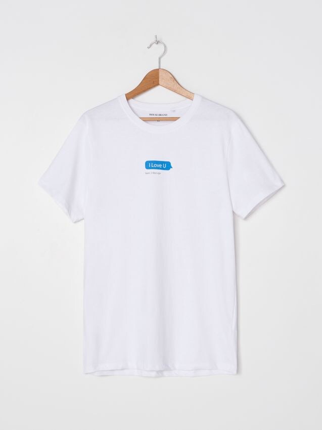 T-shirt cu imprimeu - alb - ZY500-00X - HOUSE