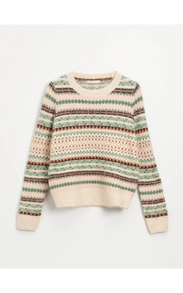 Żakardowy sweter we wzory HOUSE 2288P MLC