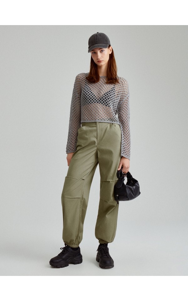 【BAON】[unisex] Hoppen brushed banding fleece parachute PT Ladies Cotton Parachute Pants | DEFSHOP | 104136