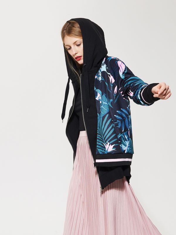 Bluză cu croială bomber - multicolor - TI626-MLC - House - 0