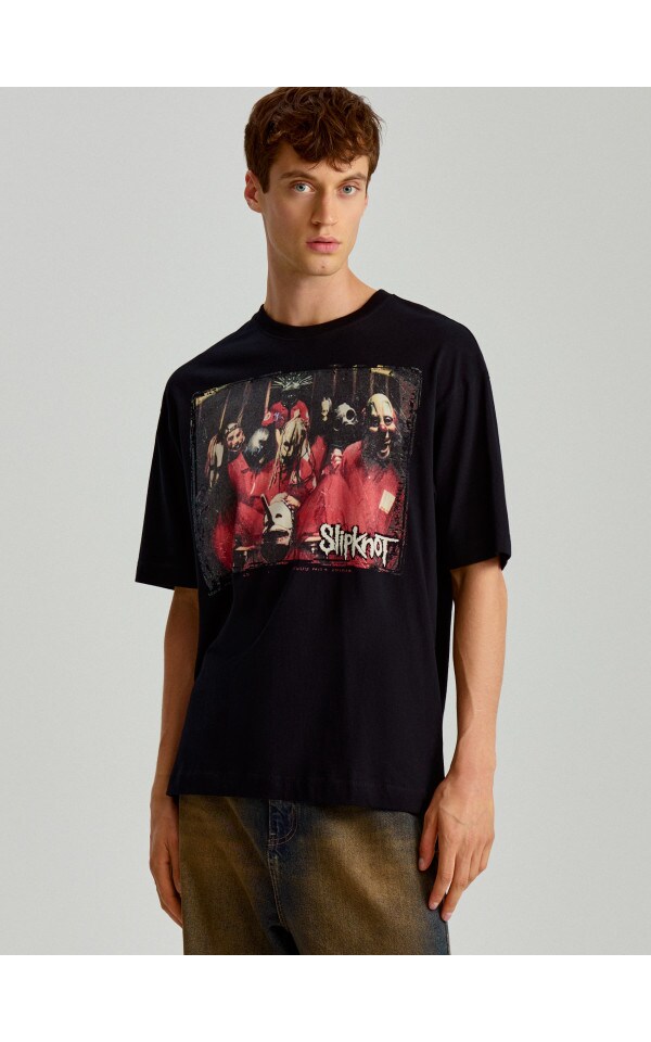 Tricou cu imprimeu Slipknot Culoare negru - HOUSE - 006CY-99X