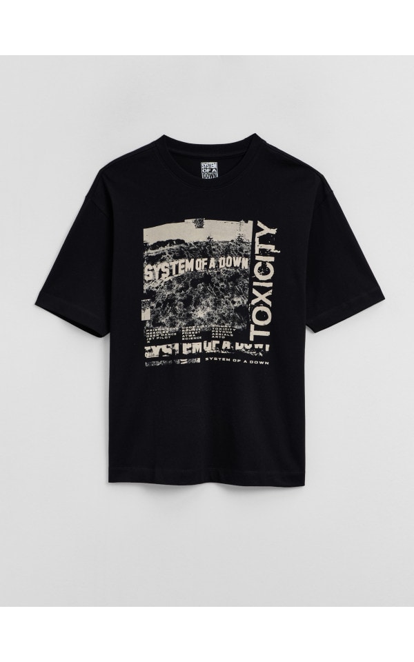 Tricou cu imprimeu Toxicity System of a Down Culoare negru - HOUSE