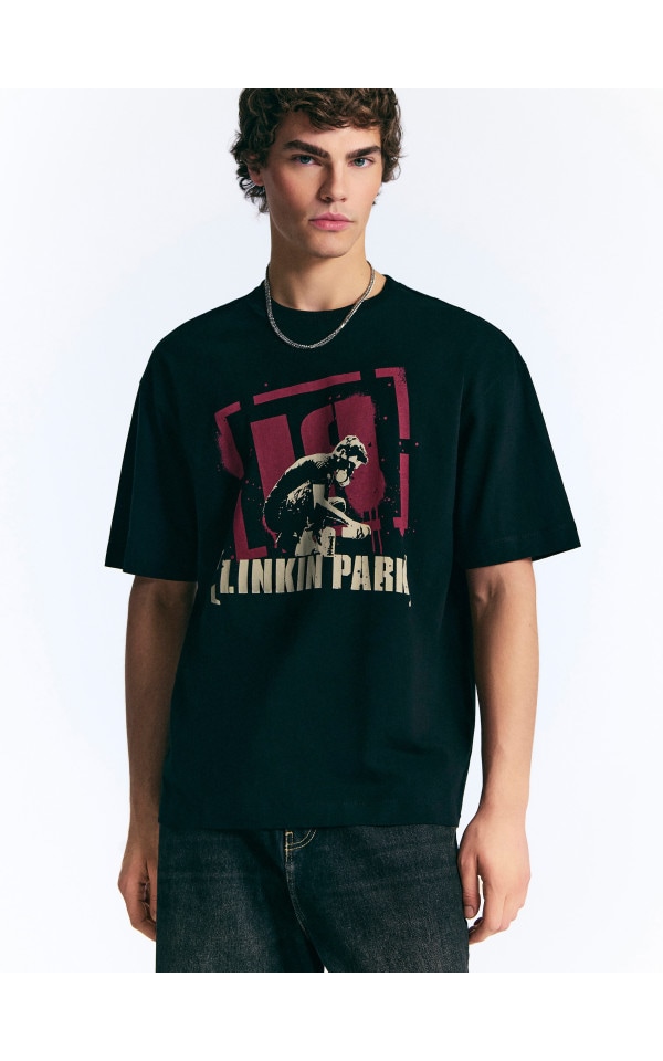Tricou cu imprimeu Linkin Park Culoare negru - HOUSE - 061IY-99X