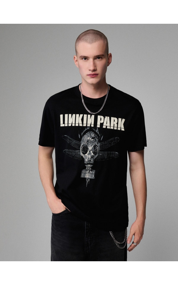 Tricou cu imprimeu Linkin Park Culoare negru - HOUSE - 108GG-99X