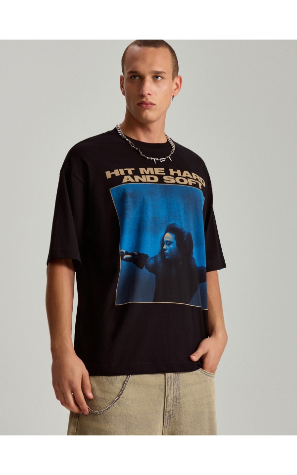 Tricou cu imprimeu Billie Eilish Hit Me Hard and Soft Culoare