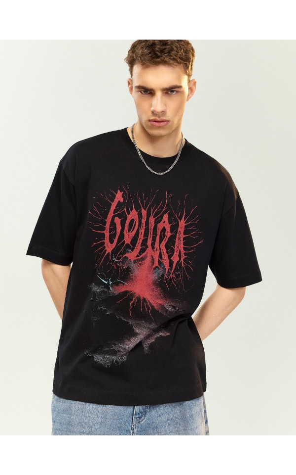 Tricou cu imprimeu Gojira Culoare negru - HOUSE - 863KL-99X