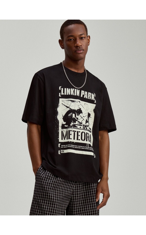 K*a様 【House on the Hill】L/S Tee (Checker Футболка з принтом Linkin Park Колір чорний - HOUSE - 714EE-99X